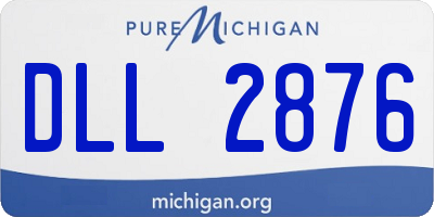 MI license plate DLL2876