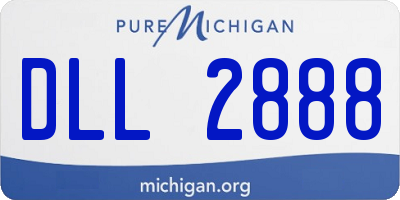 MI license plate DLL2888