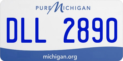 MI license plate DLL2890