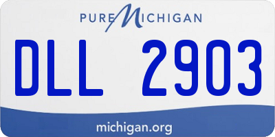 MI license plate DLL2903