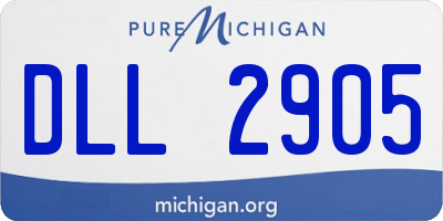 MI license plate DLL2905