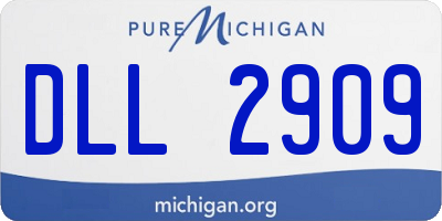 MI license plate DLL2909