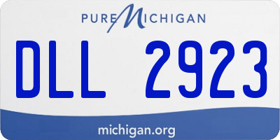 MI license plate DLL2923
