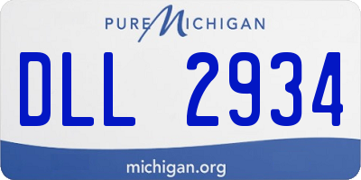 MI license plate DLL2934