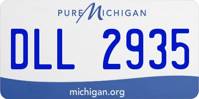 MI license plate DLL2935