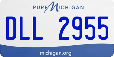 MI license plate DLL2955