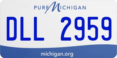 MI license plate DLL2959
