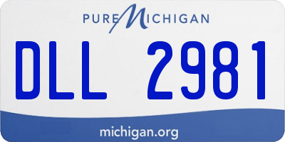 MI license plate DLL2981