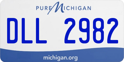 MI license plate DLL2982
