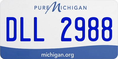 MI license plate DLL2988