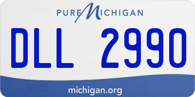 MI license plate DLL2990