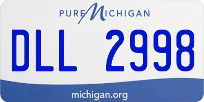MI license plate DLL2998