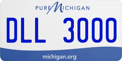 MI license plate DLL3000