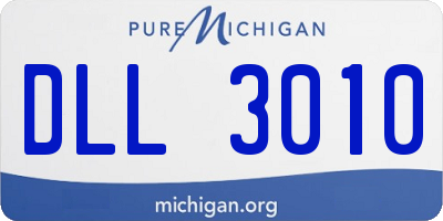 MI license plate DLL3010