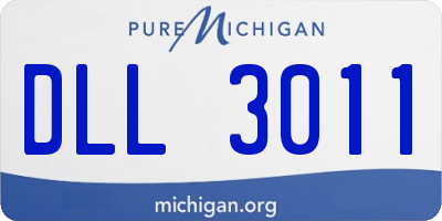 MI license plate DLL3011