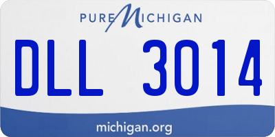 MI license plate DLL3014