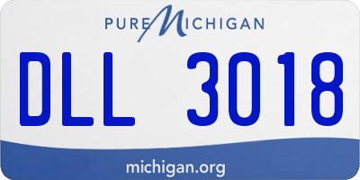 MI license plate DLL3018
