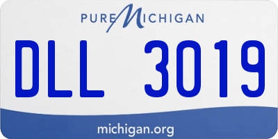 MI license plate DLL3019