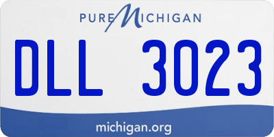 MI license plate DLL3023