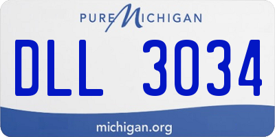MI license plate DLL3034