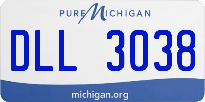 MI license plate DLL3038