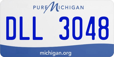 MI license plate DLL3048