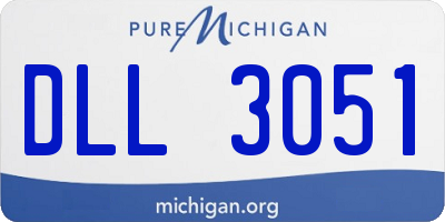 MI license plate DLL3051