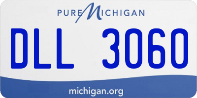 MI license plate DLL3060
