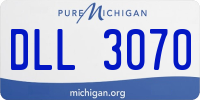 MI license plate DLL3070