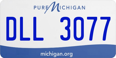MI license plate DLL3077
