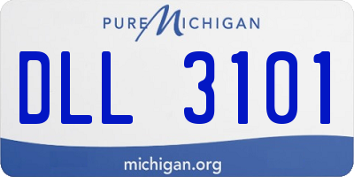 MI license plate DLL3101