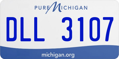 MI license plate DLL3107