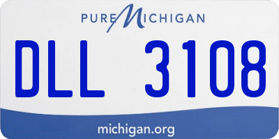 MI license plate DLL3108
