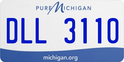 MI license plate DLL3110