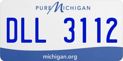 MI license plate DLL3112