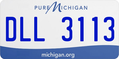 MI license plate DLL3113