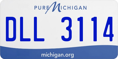 MI license plate DLL3114