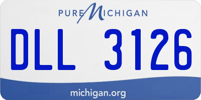 MI license plate DLL3126