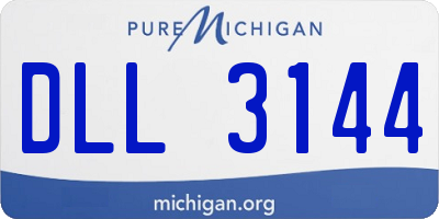 MI license plate DLL3144