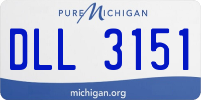 MI license plate DLL3151