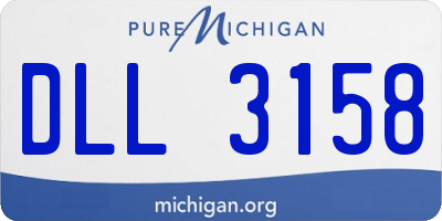 MI license plate DLL3158