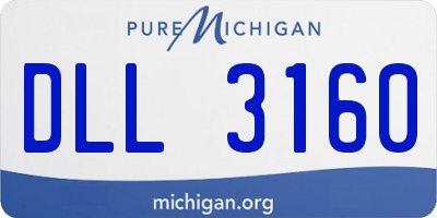 MI license plate DLL3160