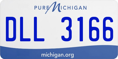 MI license plate DLL3166
