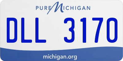MI license plate DLL3170