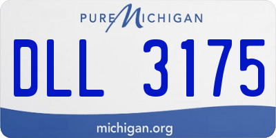 MI license plate DLL3175