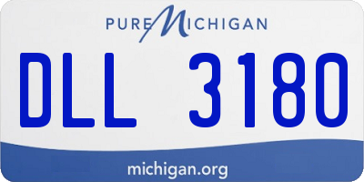 MI license plate DLL3180