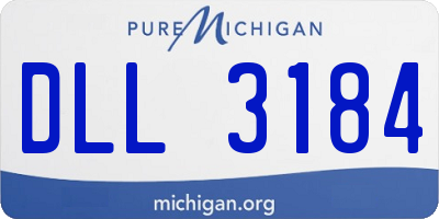 MI license plate DLL3184