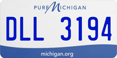 MI license plate DLL3194