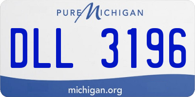 MI license plate DLL3196