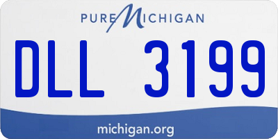 MI license plate DLL3199